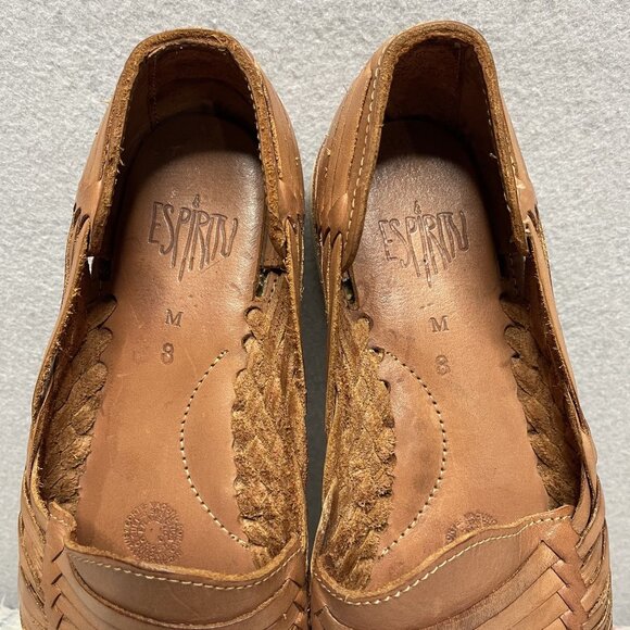 Esprit Womens Woven Leather Slip-On Sandals Size 8 Brown - Picture 8 of 8